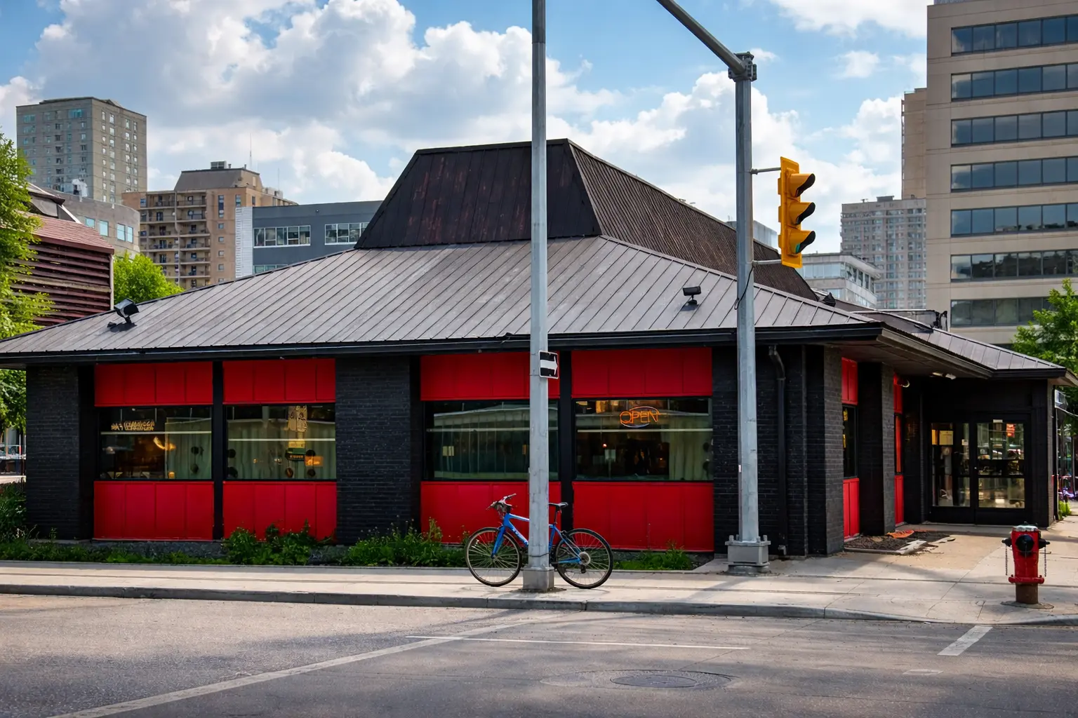 Ivory Restaurant interior on Donald Street in downtown Winnipeg featuring contemporary Indian dining room
